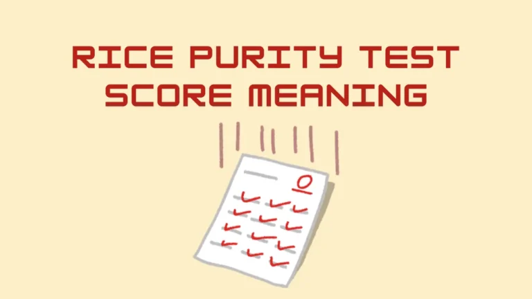 rice purity test score meaning